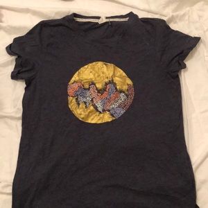 Anthropologie Embroidered Tee